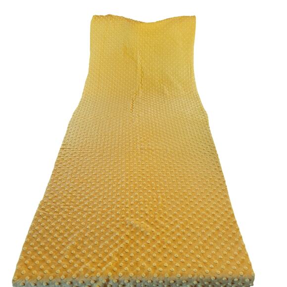 Soft Yellow Minky Dot Fabric 64 x 22" Polyester Plush Craft Sewing Baby Material - Picture 8 of 8